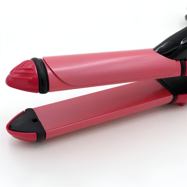 Nova 2-in-1 Hair Straightener & Curler – Model Nh-2009, Quick Heat-up Ceramic Plates For Smooth Straightening & Effortless Curls, Portable Dual-use Styling Tool For All Hair Types