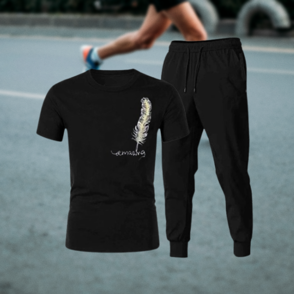 Tracksuit Amazing Trendy Smart Black T Shirt And Trouser For Boys & Men