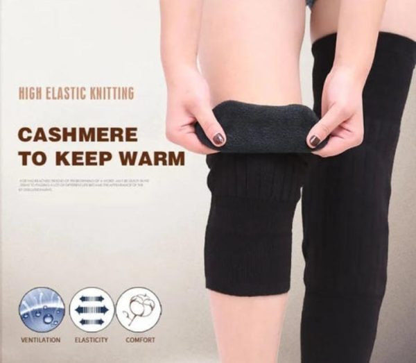 Unisex Wool Knee Length Leg Warmers – Plain Black, Comfortable & Stylish Winter Wear, Easy To Wear & Wash, Formal Outfit Accessory, (1 Pair)